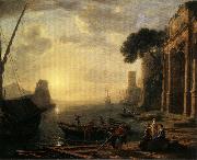 Claude Lorrain Morning in the Harbor china oil painting reproduction